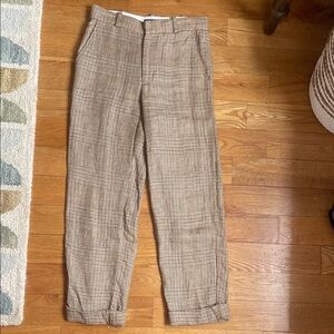 Ralph Lauren Women's Plaid Tan Trousers